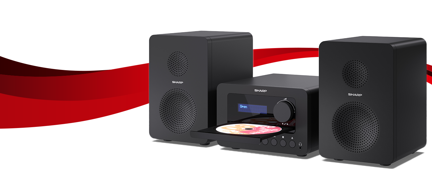 Компактна система SHARP XLB520D (40 Вт, DAB/FM, Bluetooth), чорна