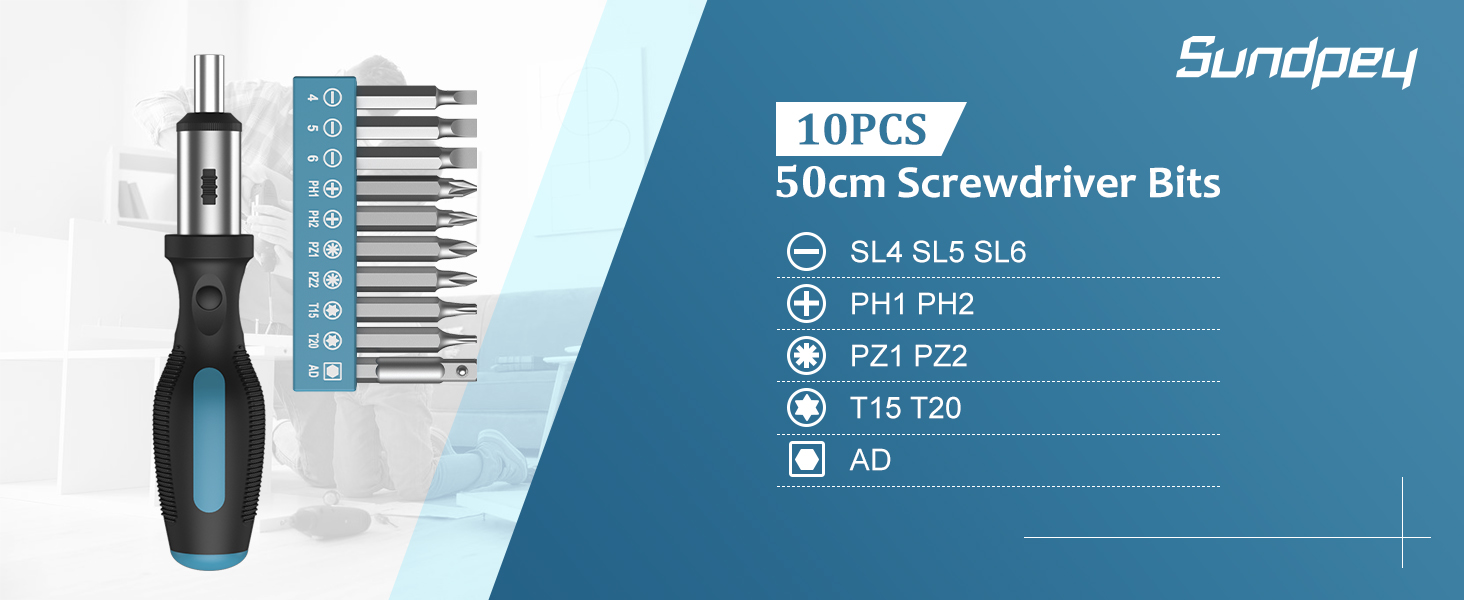 Набір інструментів Sundpey 148 предметів в кейсі: універсальний набір для дому та ремонту з викрутками, ключами, плоскогубцями та тестером напруги (синій)
