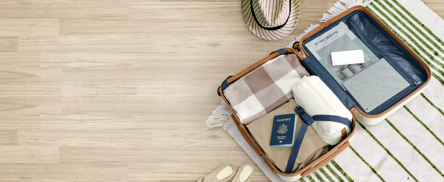 Набір валіз COOLIFE 3 в 1: великий дорожній набір 71 см + сумка та косметичка | ABS, 360° колеса, TSA-замок. Ідеально для подорожей, відпочинку, навчання за кордоном. Сімейний набір ручної поклажі 3 шт. Чорний/Коричневий