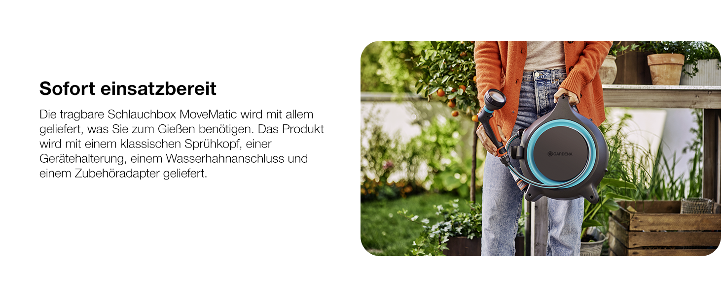 Gardena Mobile Schlauchbox MoveMatic: Автоматична мобільна система для зберігання садового шланга 18690-20
