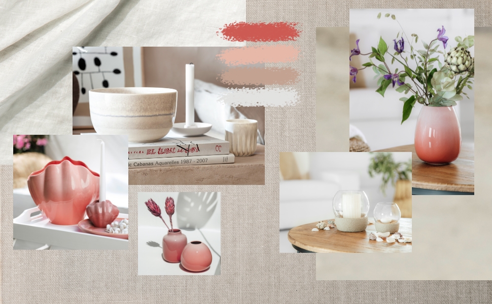 Ваза для квітів Villeroy & Boch Perlemor Coral Drop 14,5x14,5x13 см коралова