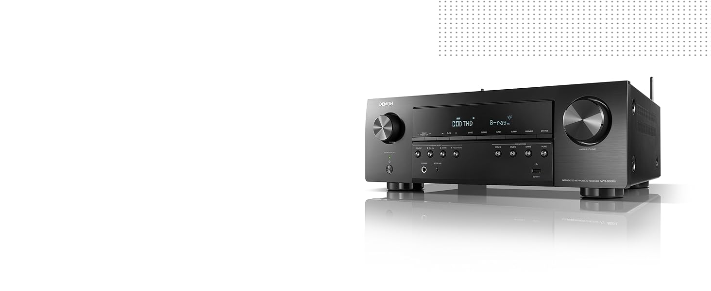 Канальний AV-ресивер Denon AVR-S650H, Alexa, 5 HDMI, Bluetooth, Wi-Fi, Dolby TrueHD, AirPlay 2, HEOS, 5.2-