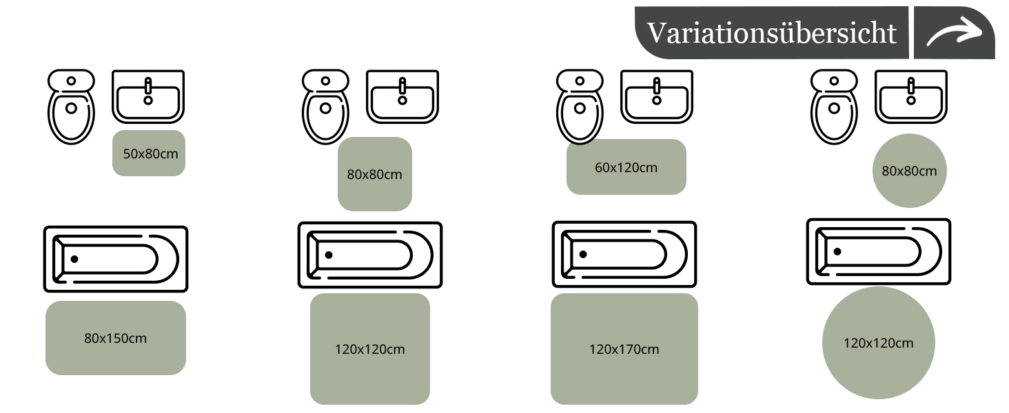 Килимок для ванної кімнати Taracarpet з антиковзаючим покриттям, 80x150 см, зелений з листям