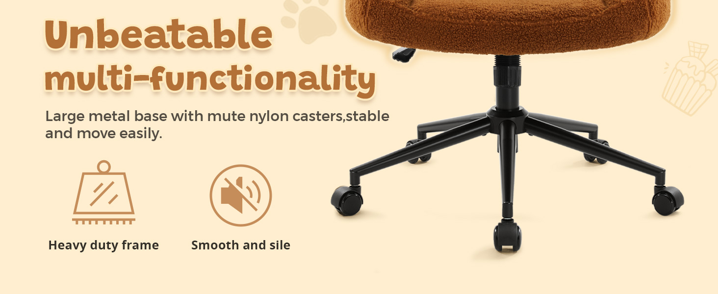 Офісний стілець IWMH без підлокітників, регульована висота, поворотний, на колесах, з тканинним сидінням, ергономічний, крісло для читання з широким сидінням для посадки в положенні 