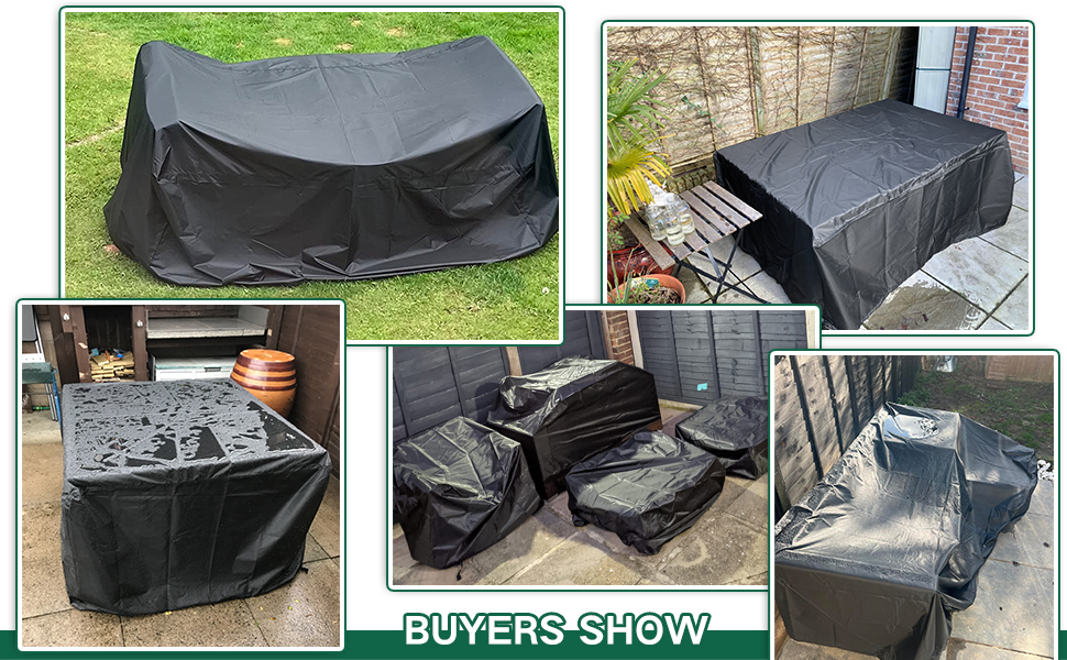 Водонепроникний чохол для садовой меблів - захисна тканина 420D Oxford, чорний, 180x120x74 см