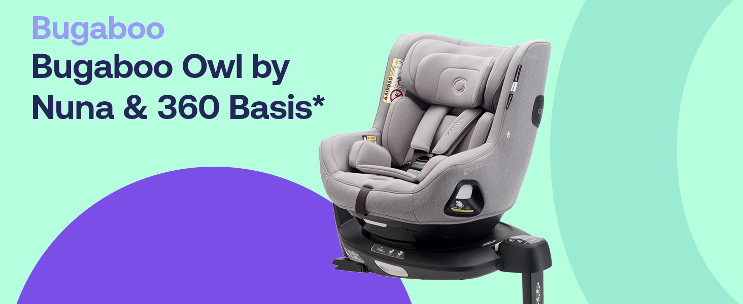 Автокрісло Bugaboo Owl by Nuna Isofix від народження до 4 років, 0-18 кг. Поворот на 360 градусів, група 0/1, максимальний комфорт і безпека, посилена оболонка та захист від бічних ударів, чорний (сірий)