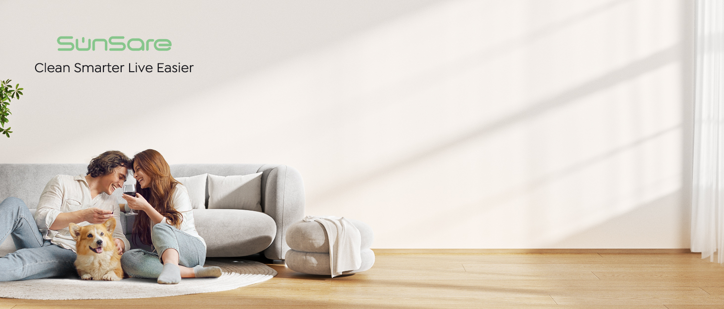 Акумуляторний пилосос SunSare бездротовий 600W 50000Pa 65хв з насадкою 1м, аромафункцією, гнучким шлангом, тримачем для зарядки, автоматичним режимом для підлоги, килимів, шерсті тварин