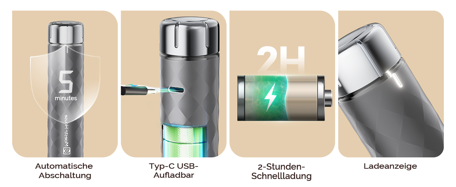 Електричний пінний балон Maestri House LunaFro 2.0 (сірий): бездротовий міксер з регулюванням швидкості та нержавіючою сталею