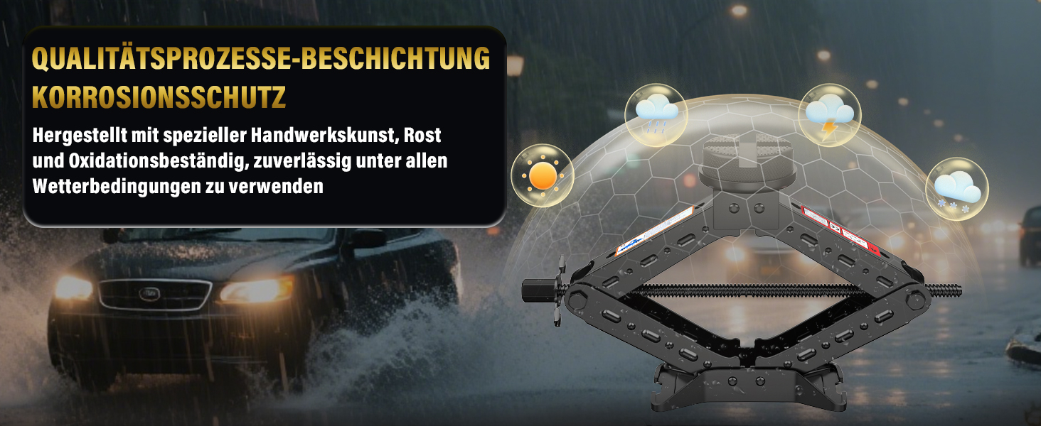 Універсальний гвинтовий домкрат-ромб IMAYCC 2.5т для BMW (Серії 1, 3, 5, 6, 7, Z, X) з гумовими накладками та ключем для коліс, чорний