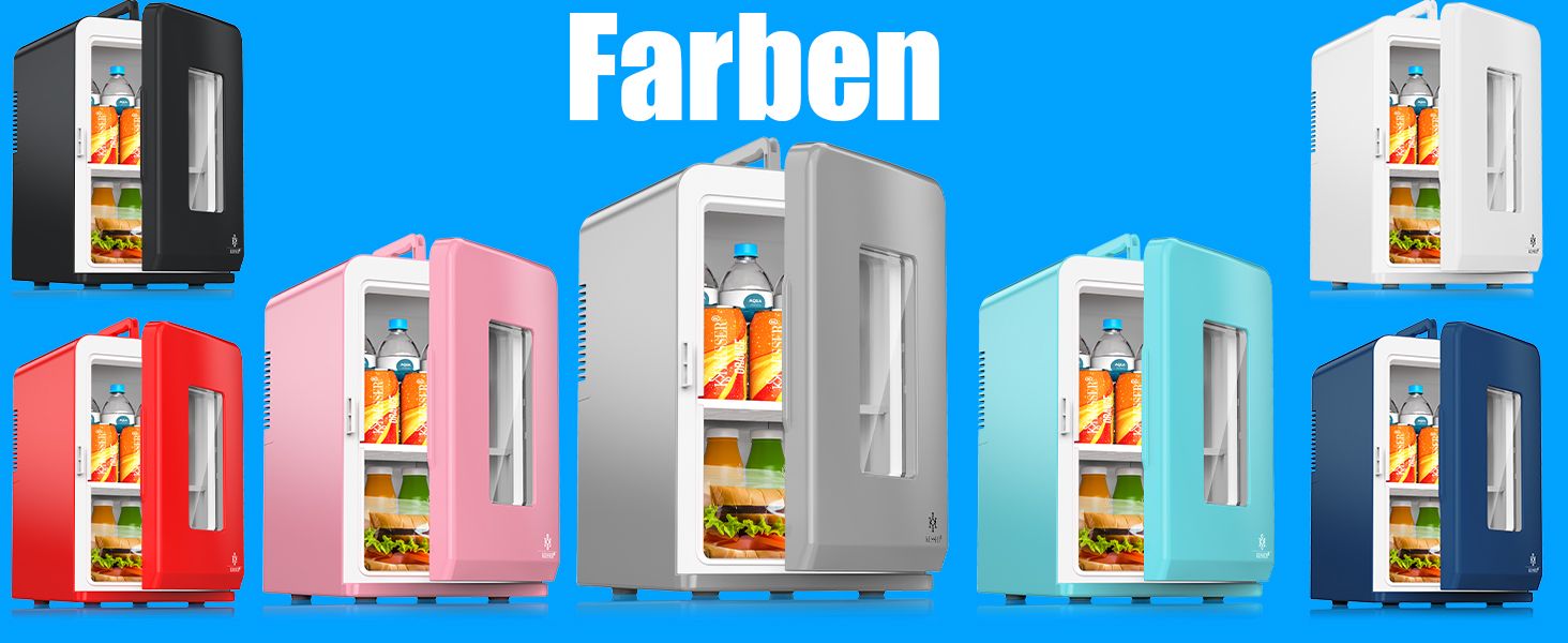 Міні холодильник/термобокс KESSER® 2в1, 15л, з функцією охолодження та підігріву, портативний, AC/DC 220-240V/12V, для авто, офісу, дому, кемпінгу, червоний