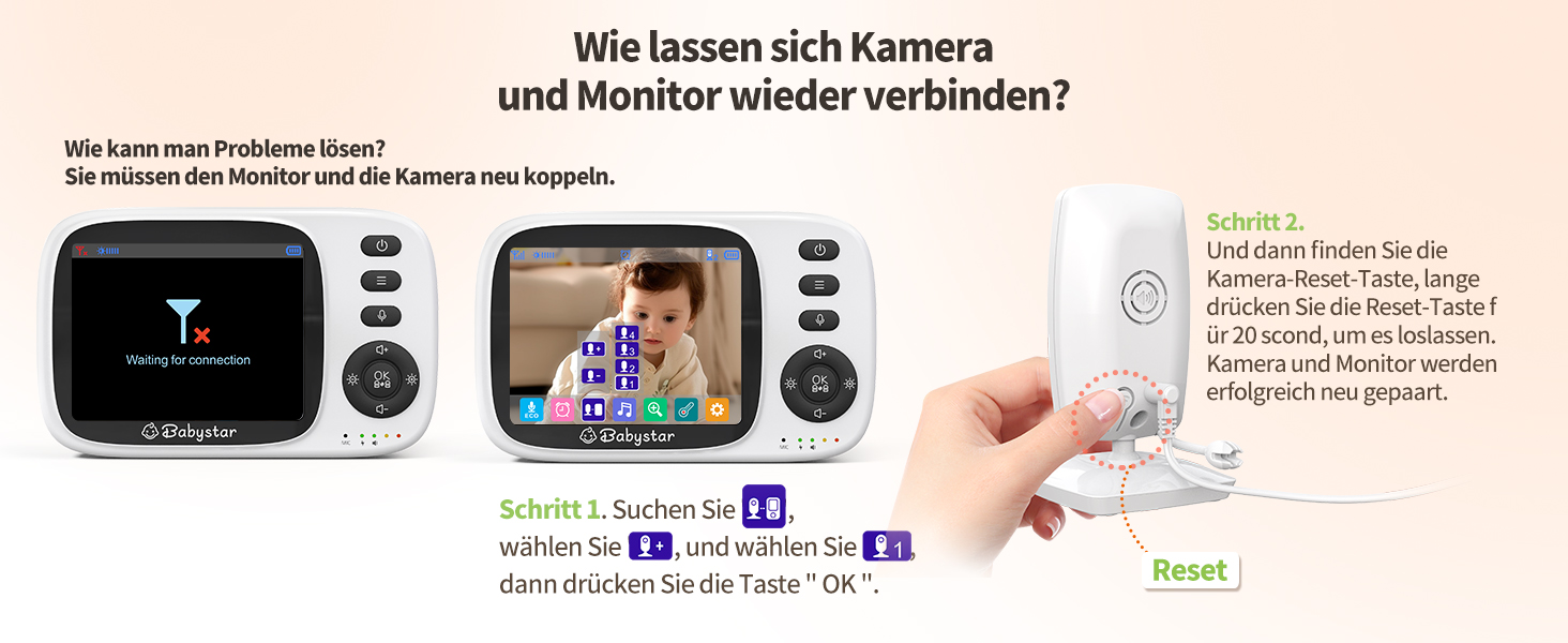 Відеоняня Babystar з камерою та екраном 3.2