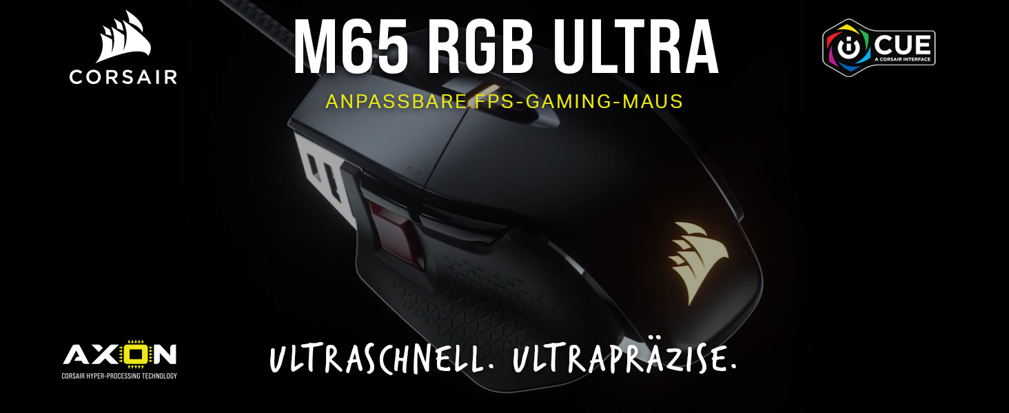Ігрова миша Corsair M65 RGB Ultra Wired Tunable FPS, чорна