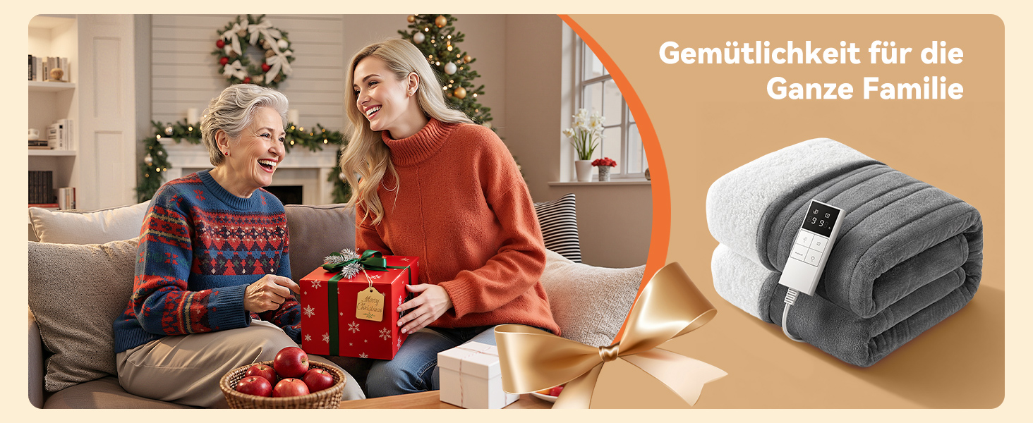 Електрична ковдра з автовимкненням та 9 зон нагріву 200x180 см, таймер 1-9 год з функцією пам'яті, швидкий нагрів та рівномірний розподіл тепла, двостороння фланель та штучне хутро