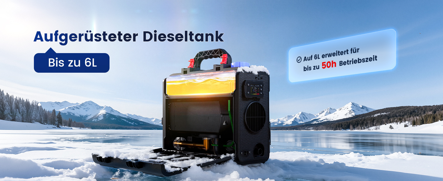 Портативна дизельна повітряна теплова гармата Toolbox 2S 8kW, 220-240V AC / 12/24V DC, з Bluetooth, 6л бак, автоматичний старт/стоп, 2025