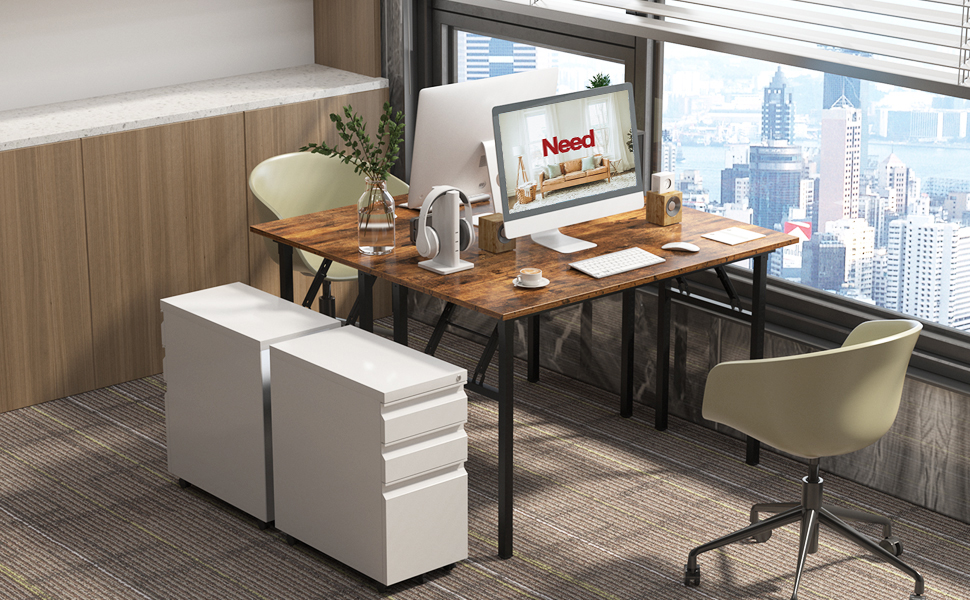 Розкладний стіл - комп'ютерний/письмовий стіл 120x60 см з металевим каркасом та ДСП, для дому та офісу