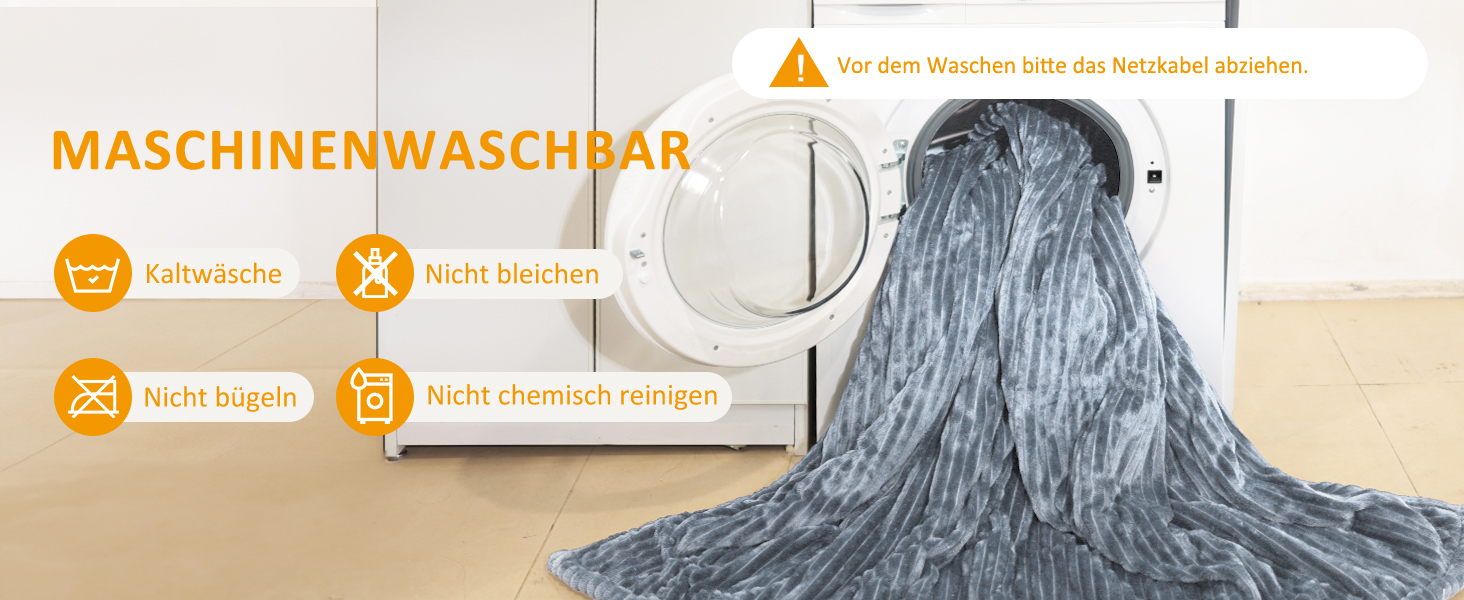 Електрична ковдра ITSHINY 180x135 см з цифровим регулятором, 6 режимів нагріву, таймер 1-10 годин, захист від перегріву, пральна машина, м'який фланель, сірий колір