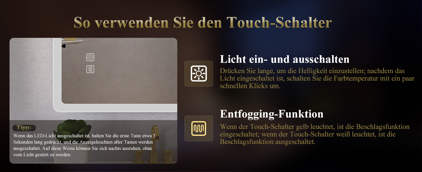 Дзеркало для ванної кімнати S'bagno з підсвічуванням 80x60 см, Bluetooth, 5x лупа, протитуманне покриття, 3 кольори, регулювання яскравості, пам'ять налаштувань, загартоване скло, IP44 вологостійкість, горизонтальне/вертикальне встановлення