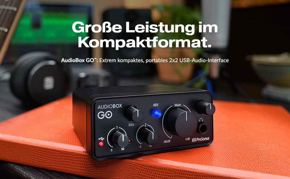 PreSonus AudioBox GO: USB-C аудіоінтерфейс для музичного продакшну з Studio One