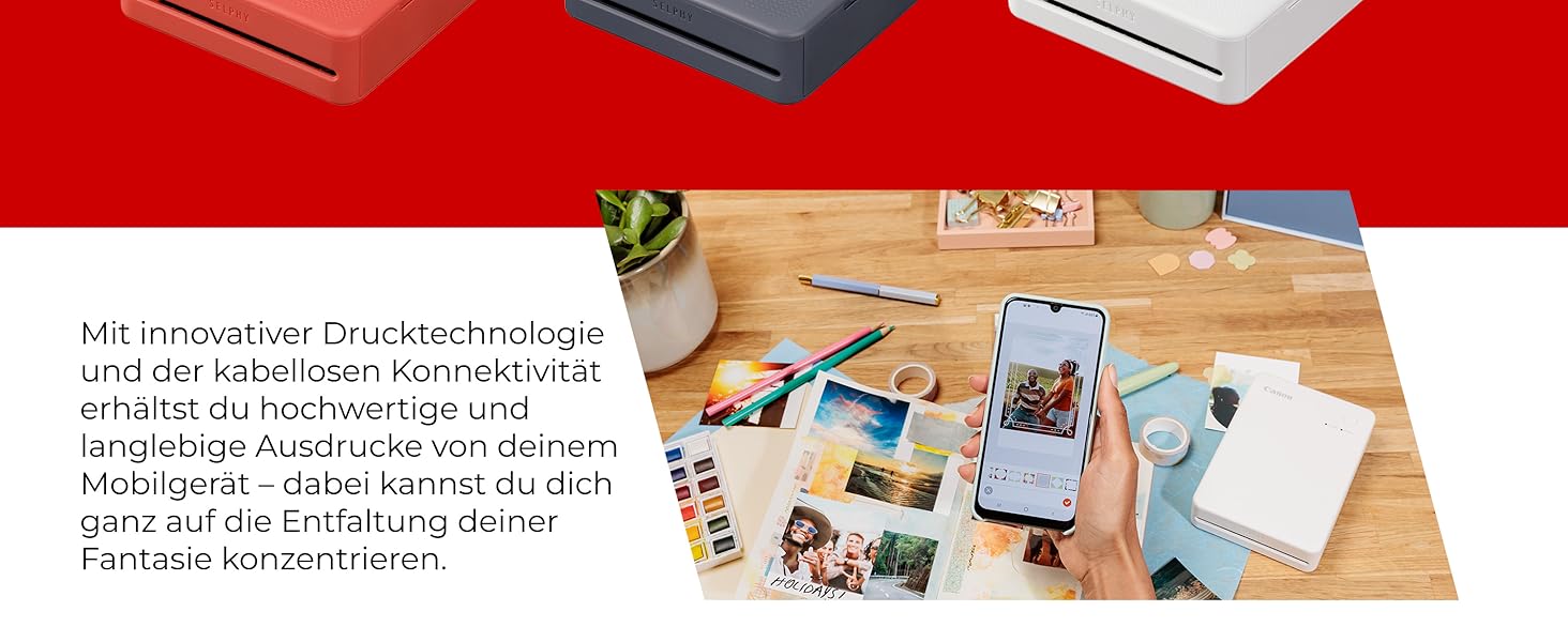 Canon Selphy QX20 – Портативний принтер для фотографій з Wi-Fi, термосублімаційний друк, USB-C зарядка, білий (без чорнил/паперу)