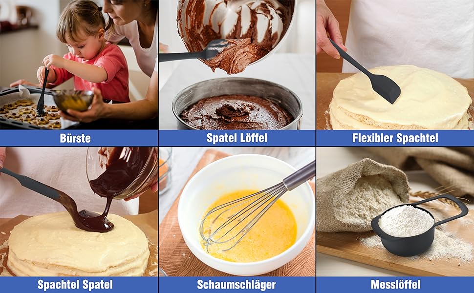 Набір міксерів BEWOS 7 шт. з кришкою, нержавіюча сталь, різні розміри, з терткою, антиковзаюче дно, чорний