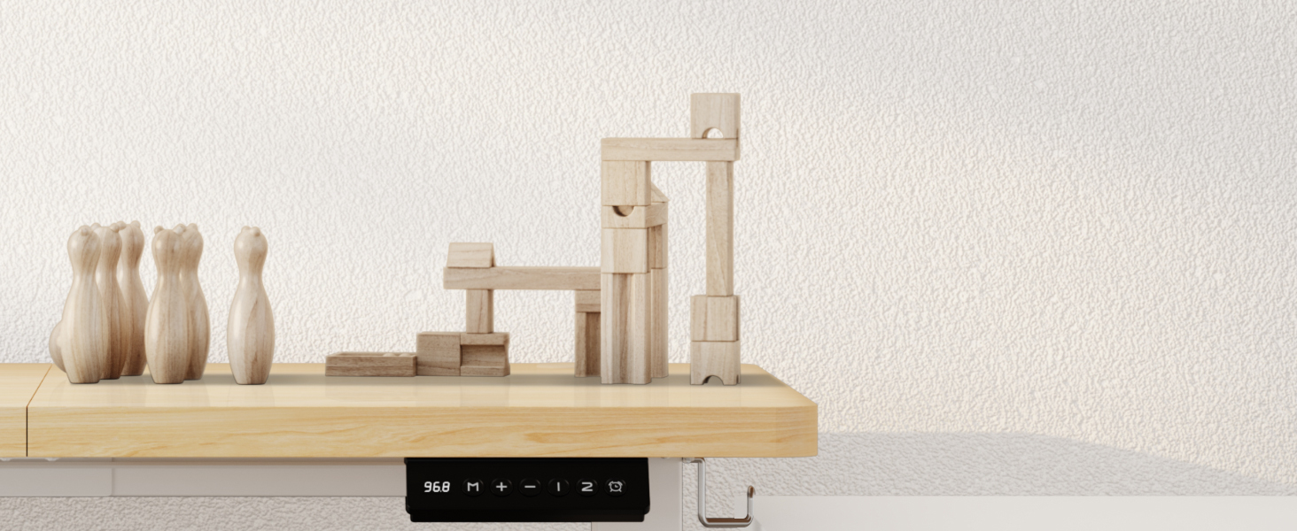 Регульований стіл JUMMICO з USB-портом для зарядки, електричний, 120 x 60 см (Бежевий)