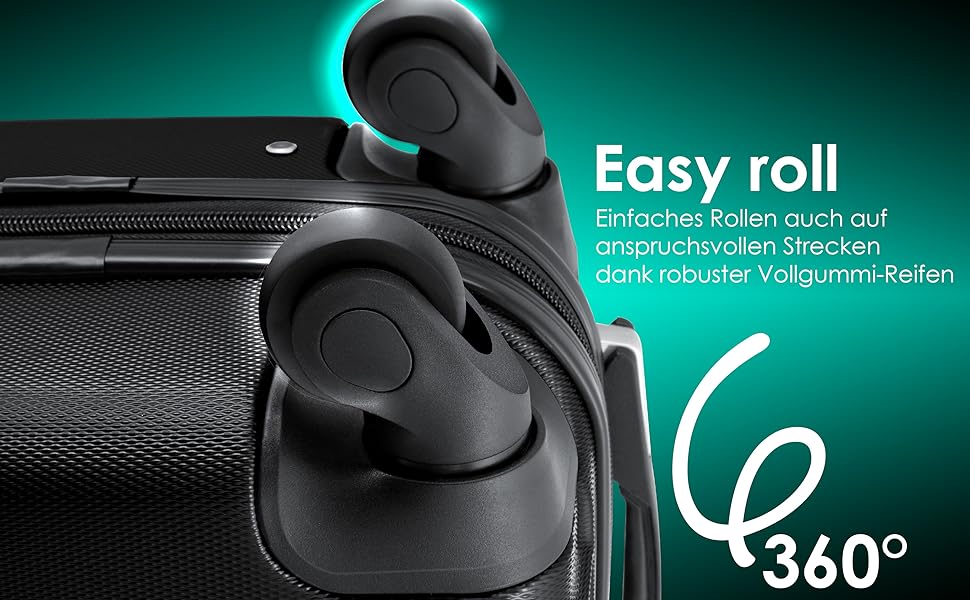 Чемодан KESSER® з жорсткою обшивкою, вагами та багажним жетоном | Валіза-роликовий чемодан з кодовим замком, 4 колеса, ABS, телескопічна ручка (75 см – 120 л)