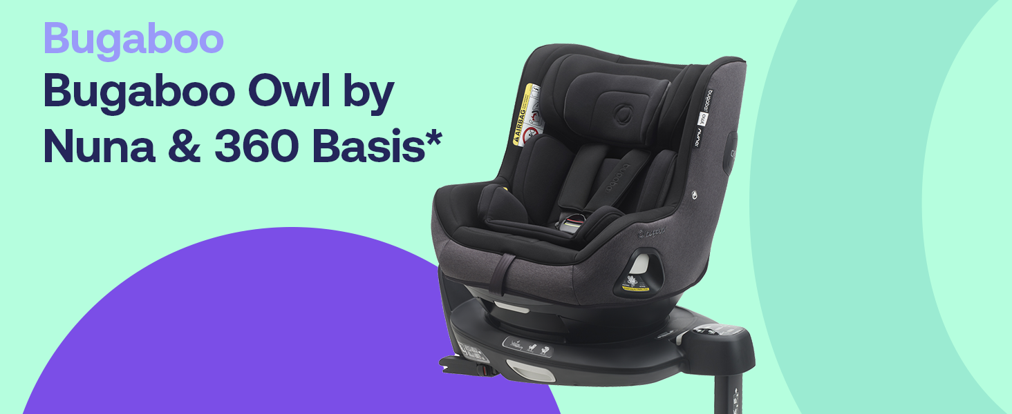 Автокрісло Bugaboo Owl by Nuna Isofix від народження до 4 років, 0-18 кг. Поворот на 360 градусів, група 0/1, максимальний комфорт і безпека, посилений захист від бокових ударів, чорний