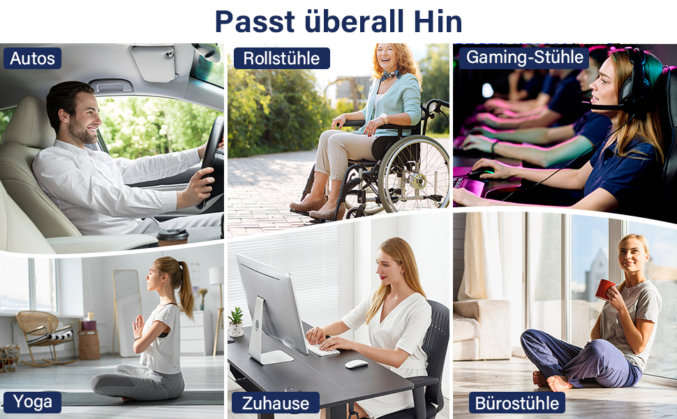 Ортопедична подушка для сидіння, ергономічна подушка для офісного крісла, подушка для куприка, комфортна подушка для стільця, зняття стресу, подушка для стільця, сидіння для автомобіля та офісу - чорна