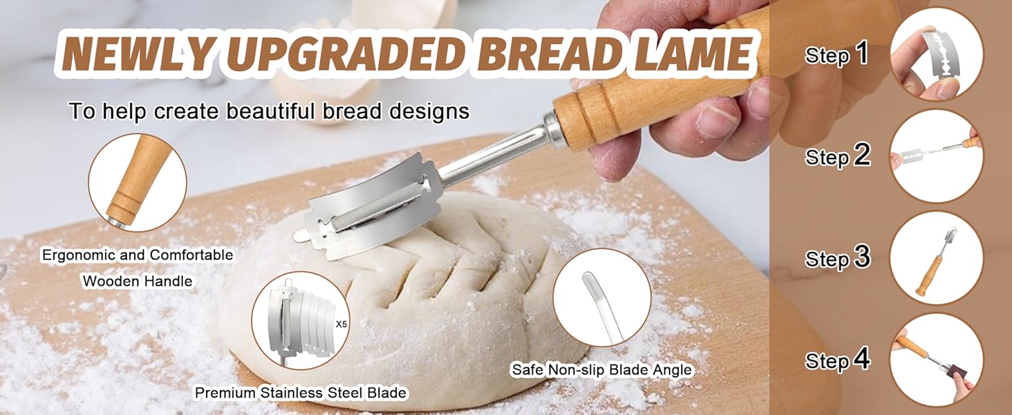 Набір для випічки хліба Brot: 2 корзини (23см круглі, 25см овальні), тейгшкребок, мішалка, тканинний вкладиш & лам, 100% ротанг