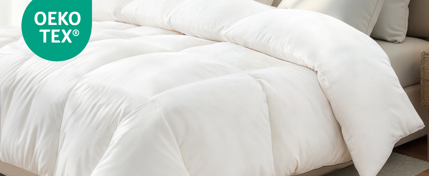 Пухова ковдра Beautissu 135x200 см, сезонна, з 100% пуху та пера, Made in Germany, сертифікація Oeko-Tex, Downpass, Nomite, бавовняний чохол, пральна машина, GF 135x200