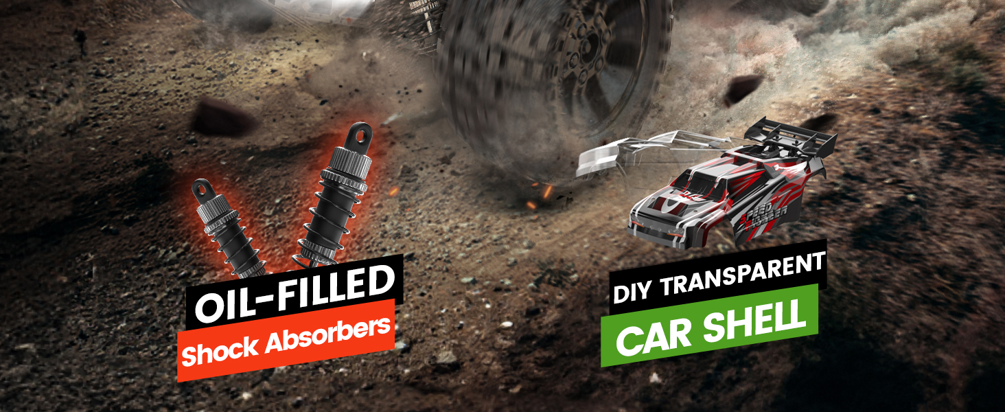 Радіокерований позашляховик DEERC 9206E 1:10 4WD, 48 км/год, 2 акумулятори, для дітей та дорослих