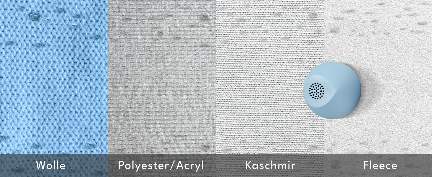 Електричний міні-фільтр для одягу LEBENLANG - з запасними лезами та пензликом для чищення | Видалення ворсу та пуху | Підходить для вовняних виробів (Блакитний, 400mAh)