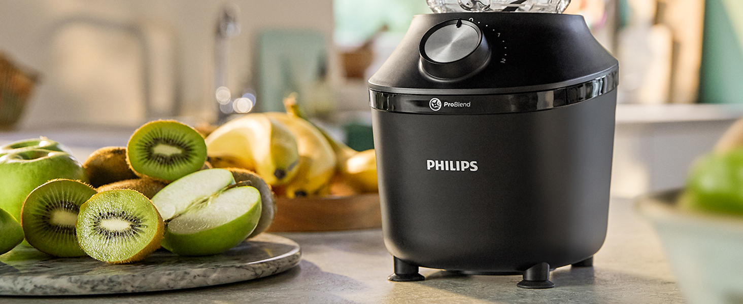 Блендер Philips HR2041/41 450 Вт, ProBlend, 1,9 л, пластикова чаша, з пляшкою, чорний