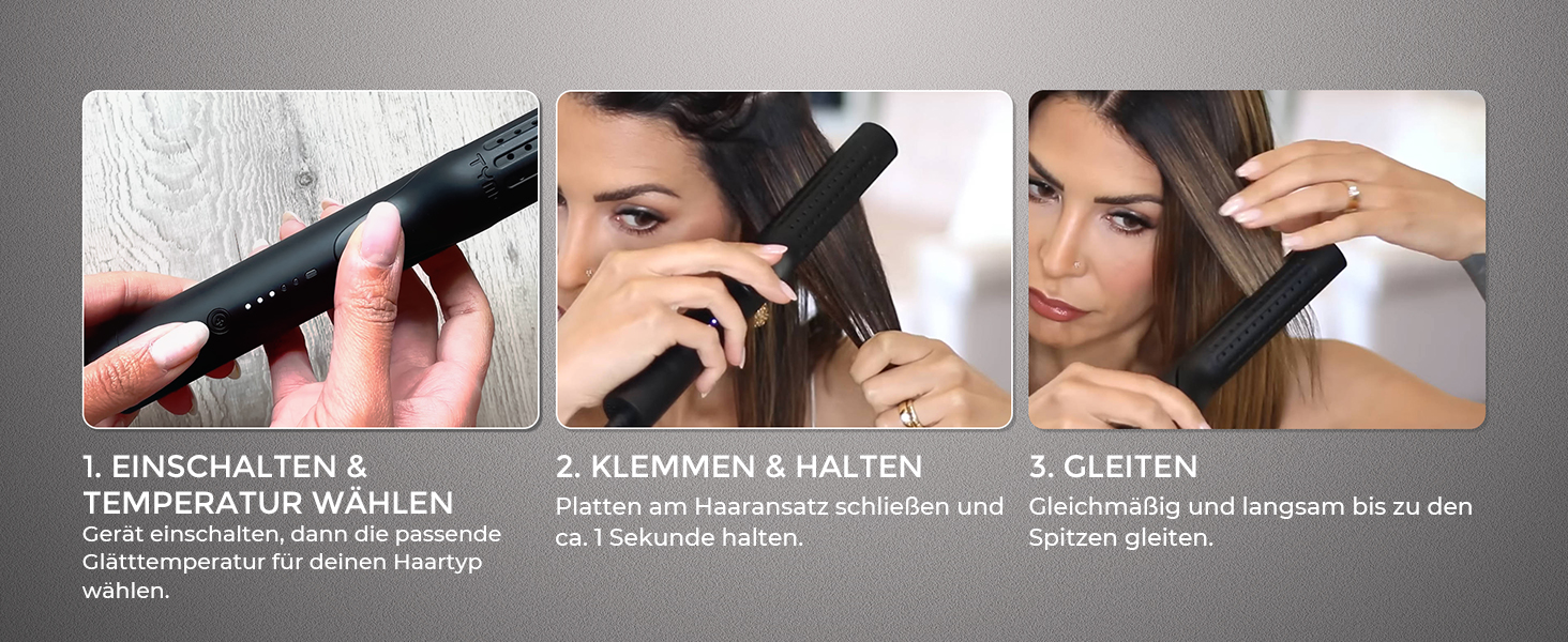 TYMO Airflow 2-в-1: праска для вирівнювання та завивки волосся з іонізацією, 32 мм, чорний