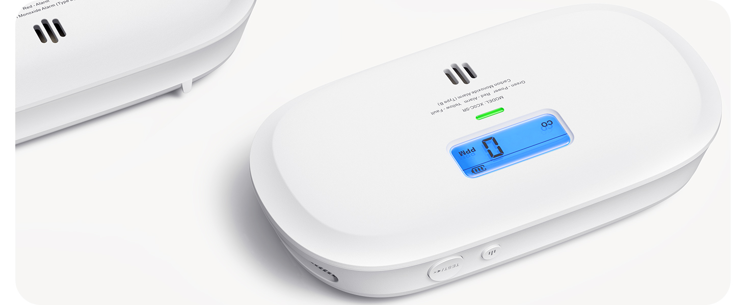 Датчик CO X-Sense XC0C-iR з LCD-дисплеєм, сертифікат TÜV Rheinland, керування через додаток, 1 шт.