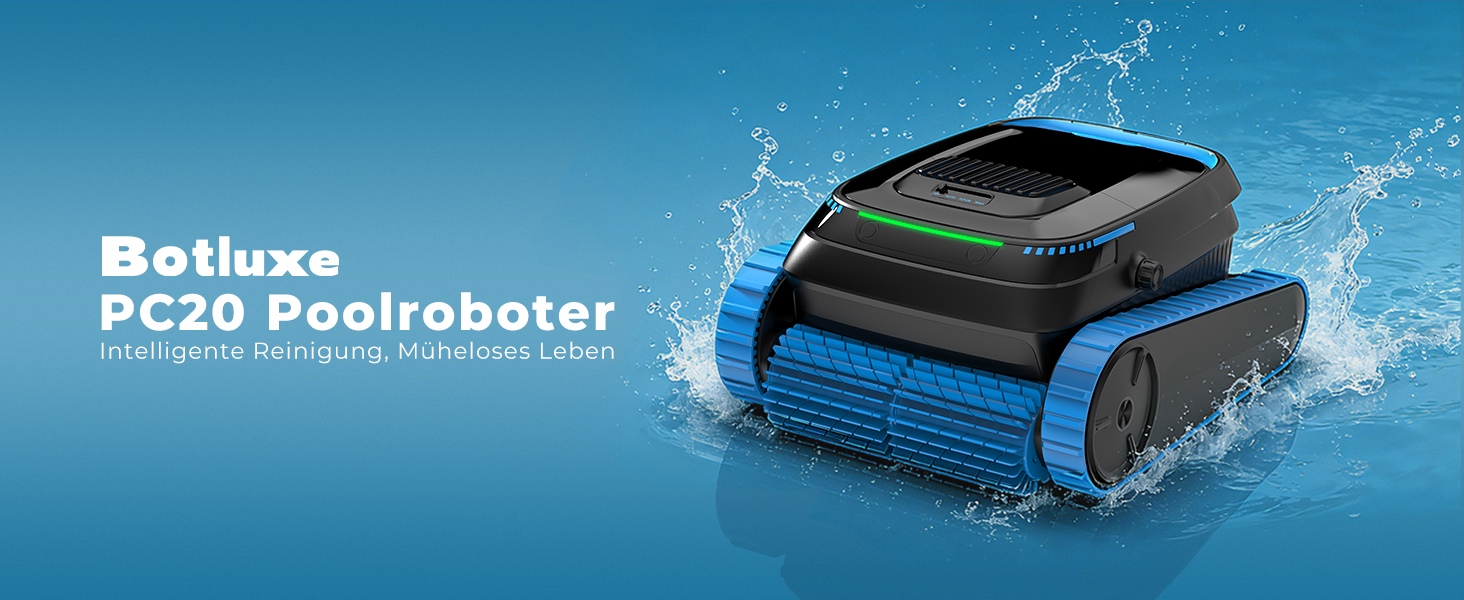 Робот-пилосос для басейну PC20 Poolroboter (2026) з Wi-Fi, очищення дна, стін та водної лінії, до 170 м²
