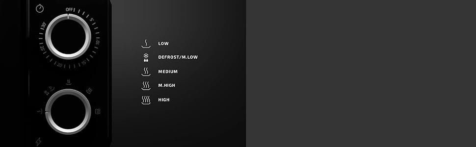 Мікрохвильова піч Cecotec ProClean 3030 20 л, 700 Вт, покриття Ready2Clean, 6 рівнів потужності, таймер 30 хв, розморожування, чорний колір