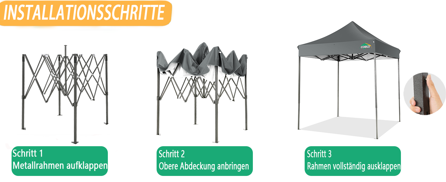 Павільйон COBIZI 3x3, водовідштовхувальний, зимостійкий, з боковою стінкою, Pop-Up, для вечірок, сонцезахисний, садовий, складаний, з сумкою та колесами (Сірий, 2x2м без стінки)