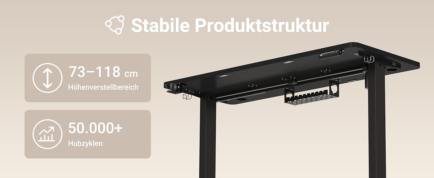 Регульований стіл для роботи з USB-C зарядкою 140 x 60 см, функція пам'яті. Стабільний електричний стіл, стоячий/сидячий, офісний, чорний.