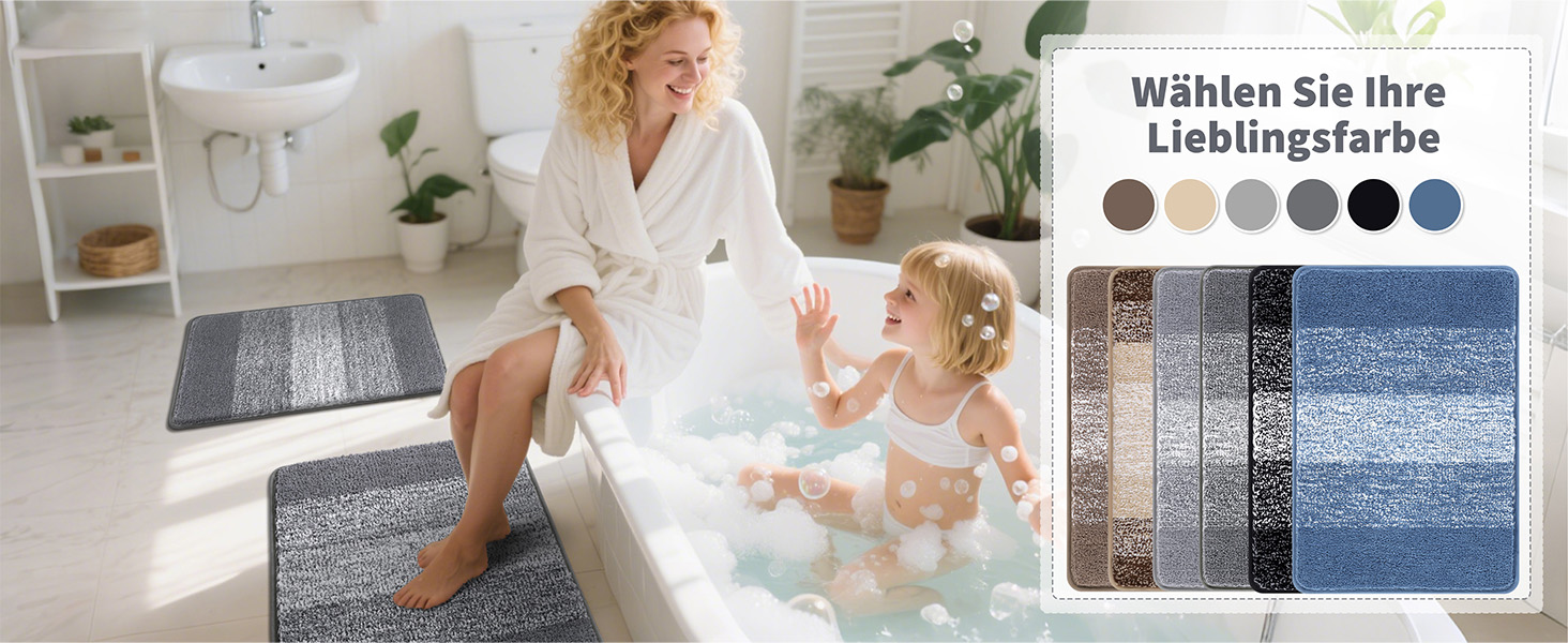 Набір килимків для ванної кімнати 3 шт. М'який високий ворс: душовий килимок, килимок для ванни, килимок для туалету. Машинне прання, нековзкі. (Темно-сірий, 50 x 80 + 50 x 60 см)