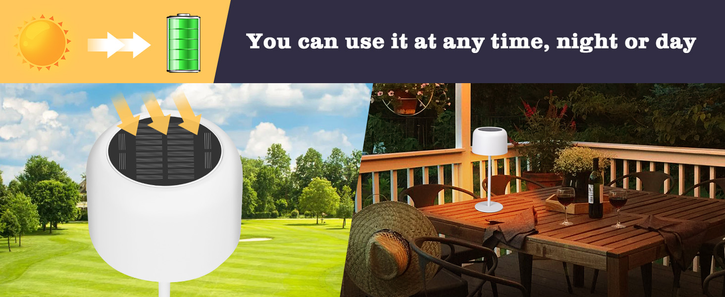 LED настільна лампа Aigostar акумуляторна, торшер бездротовий, сенсорне керування, 3 режими кольору, IP54 вологостійка, для дому та саду