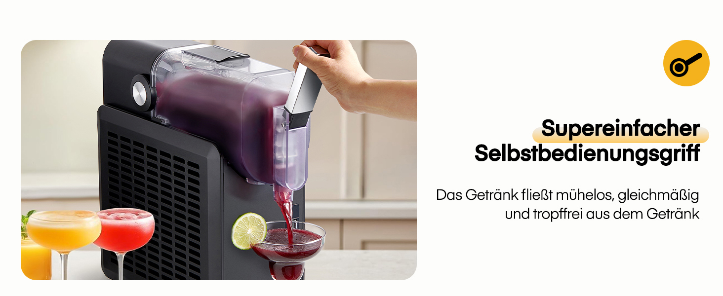 Машина для приготування сляш та коктейлів 2L, 5-в-1, Quickfreeze Technology, для дому