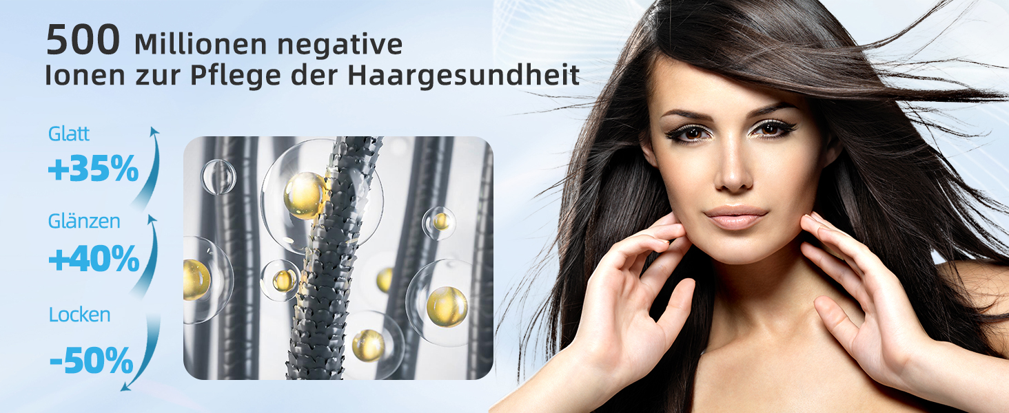 Професійний високошвидкісний фен для волосся з дифузором, 130 000 об/хв, з іонізацією (500 млн негативних іонів), 4 температурні режими та 2 швидкості