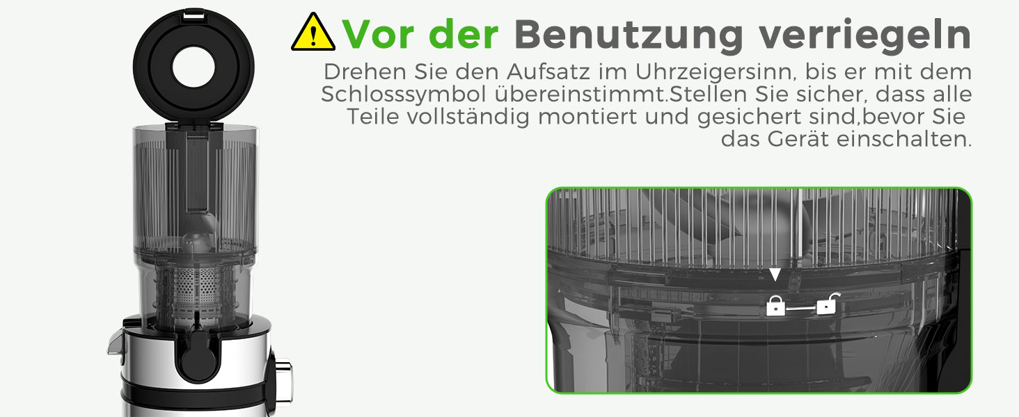 Шокер YASHE для вичавлювання соку, повільний соковичавник з широким завантажувальним отвором 12,7 см для цілих фруктів та овочів, соковичавниця з автоматичною подачею, висока вихідність соку, легко миється, чорний