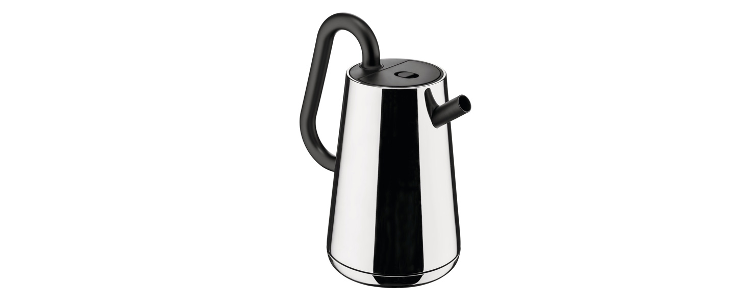 Тостер Alessi Plissé MDL08 W - Дизайнерський тостер з 6 рівнями підсмажування, термостійкий пластик, європейська вилка 850 Вт, чорний