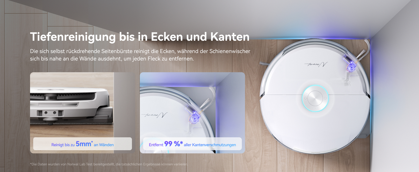 Робот-пилосос NARWAL Flow з функцією миття підлоги, система FlowWash з автоматичним самоочищенням, потужність 22000 Па, збір шерсті тварин DualFlow, миття 45-80°C та гаряче повітря, док-станція для самостійного очищення