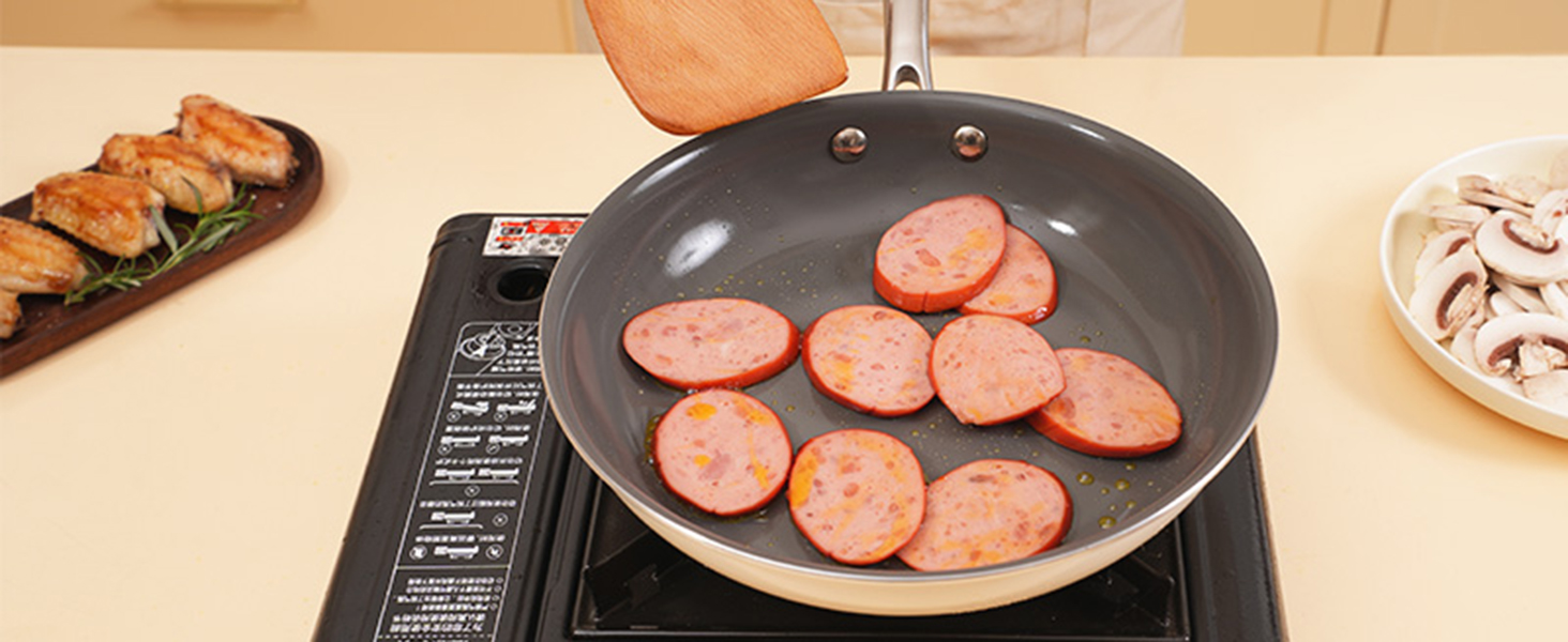 Набір каструль Cookersway: 20, 24, 28 см, керамічне покриття, без PTFE, PFOA, PFAs, для плити та духовки