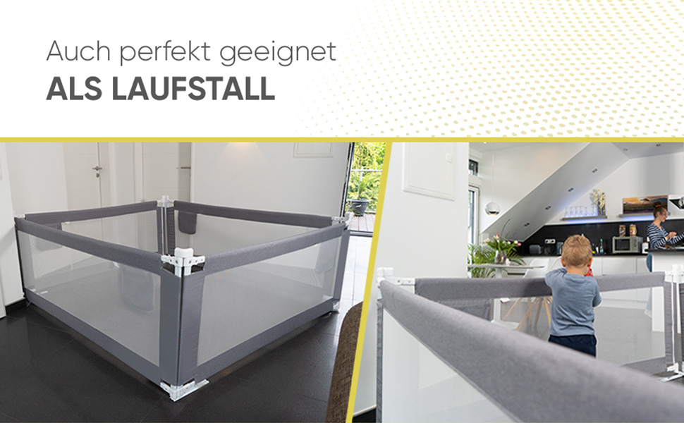 Захисний бортик для ліжка дитячий Bettgitter 200 см, сірий - запобігає випаданню, одна сторона, з інструкцією