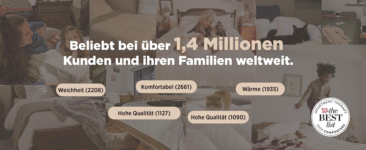 Ковдра BEDSURE 135x200 см - чотирисезонна, для алергіків, біла, 300 GSM, Oeko-Tex сертифікат