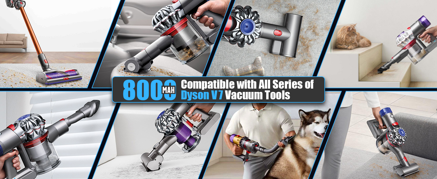 Акумулятор Li-ion 8000mAh/8.0Ah V10 для пилососа Dyson SV12 (Animal, Absolute, Motörhead, Fluffy) – Сірий